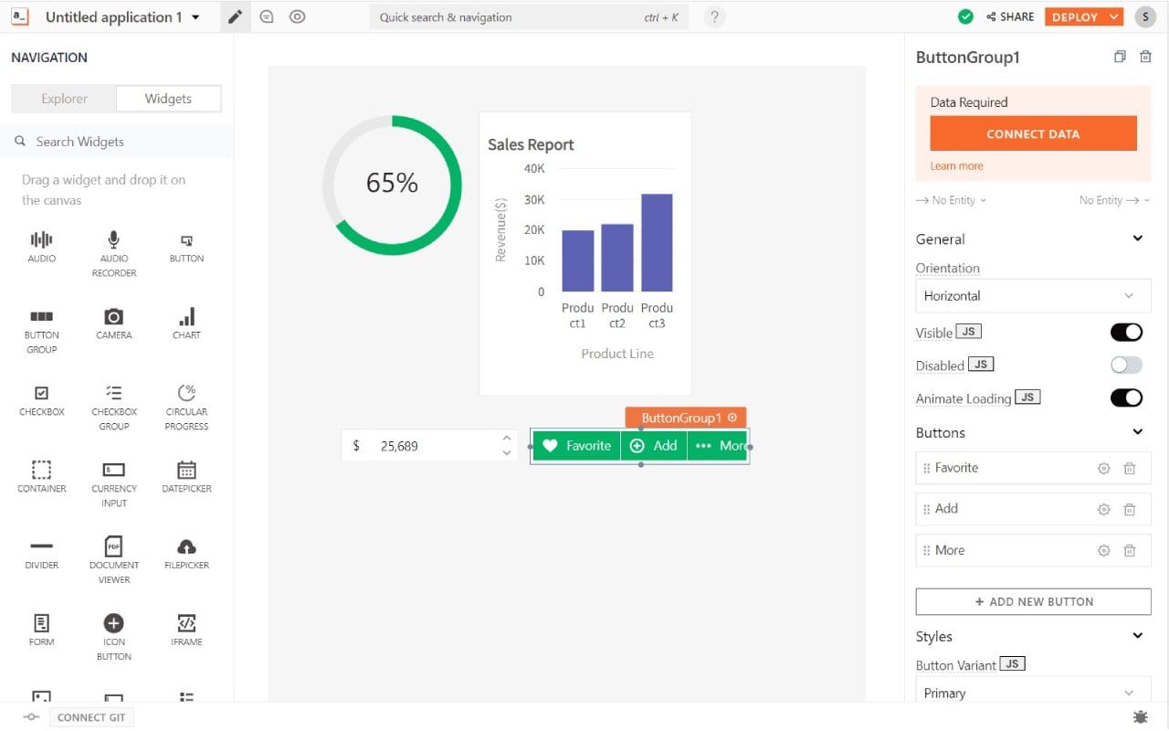 Appsmith dashboard screenshot