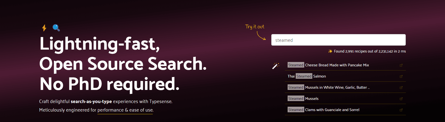 Typesense dashboard screenshot