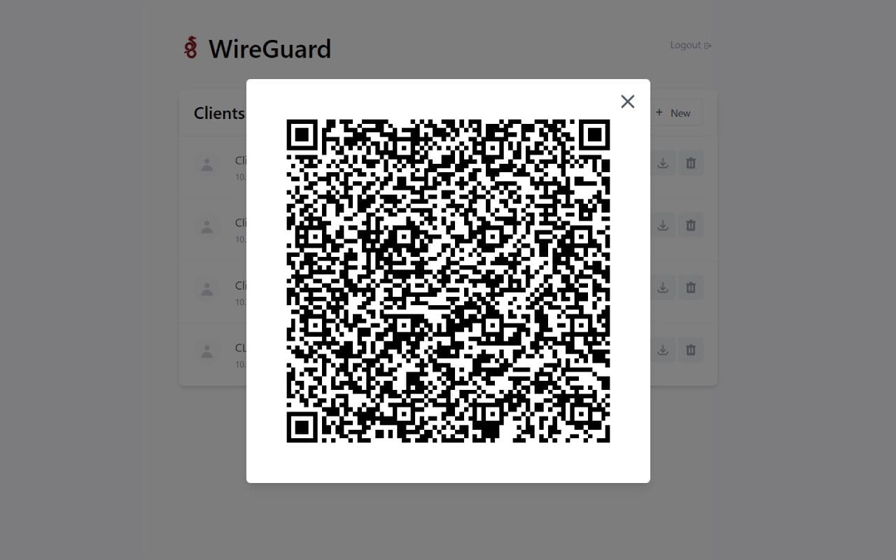 WG-Easy dashboard screenshot