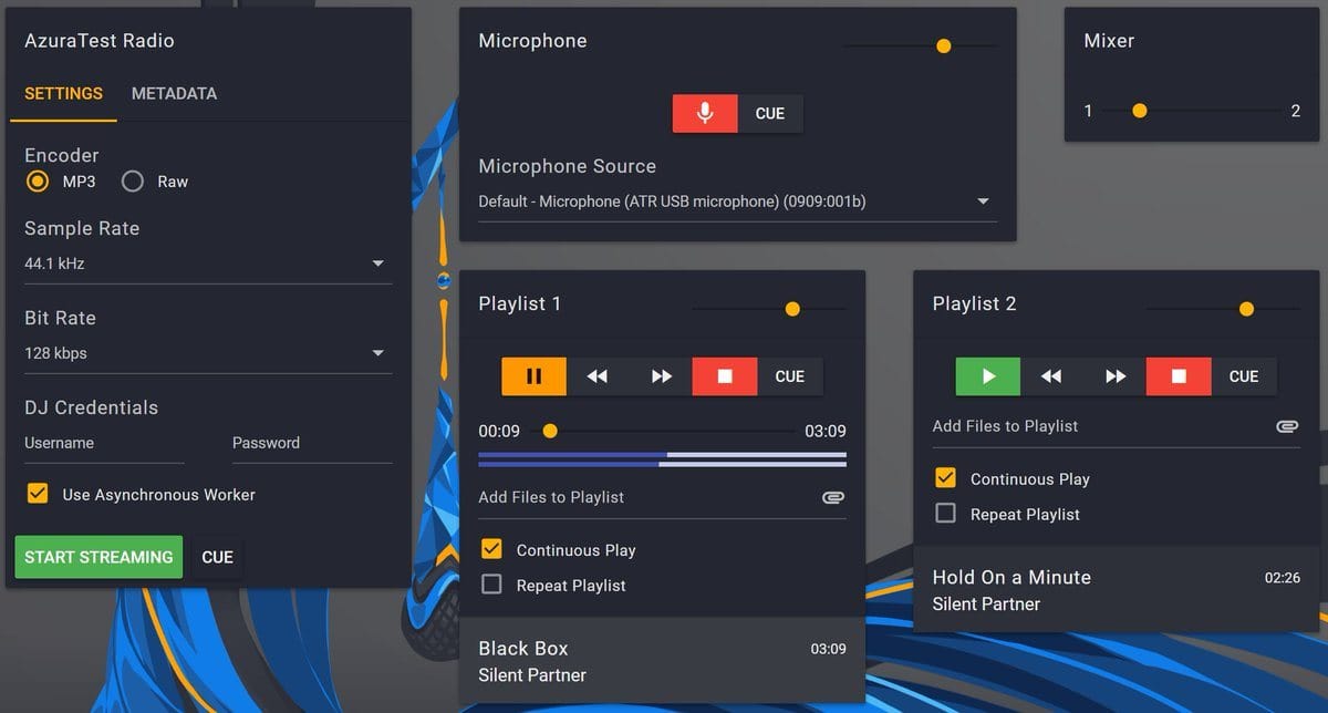 AzuraCast dashboard screenshot