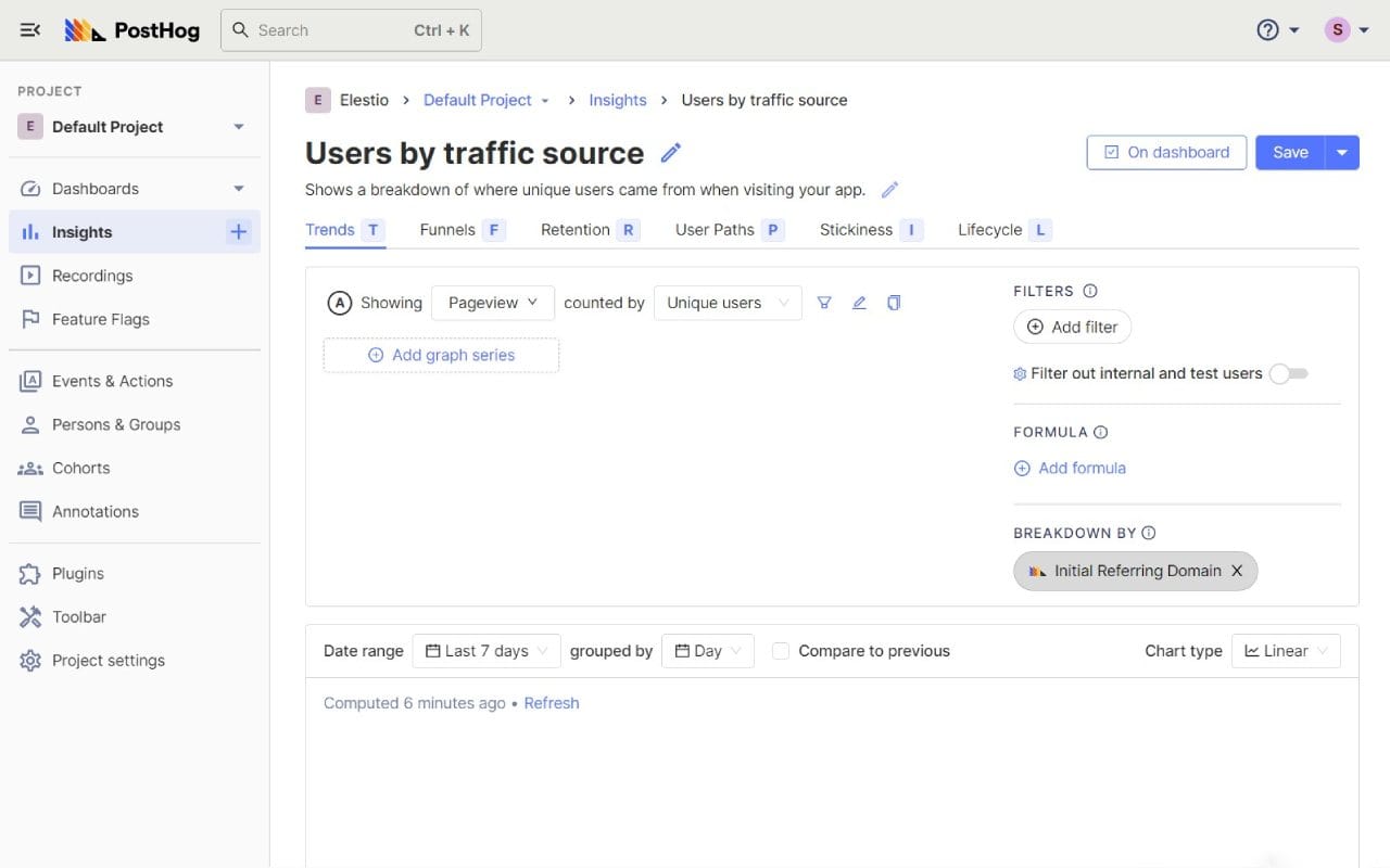 PostHog dashboard screenshot