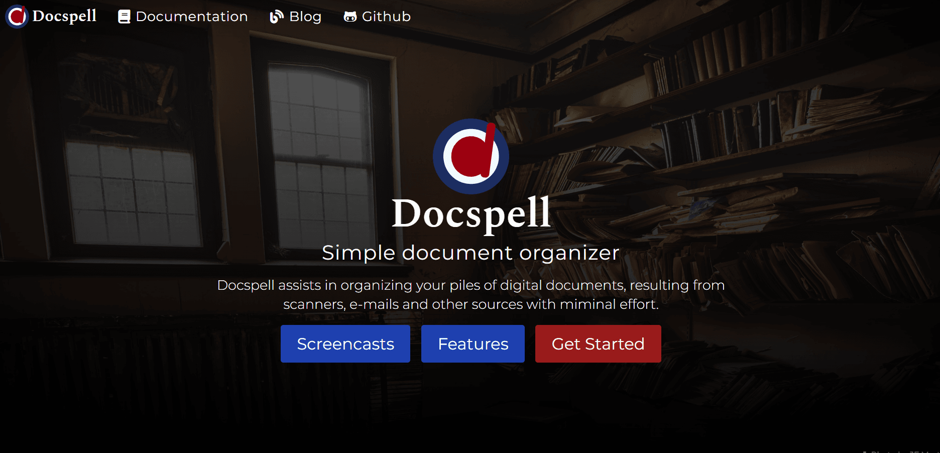 Docspell dashboard screenshot
