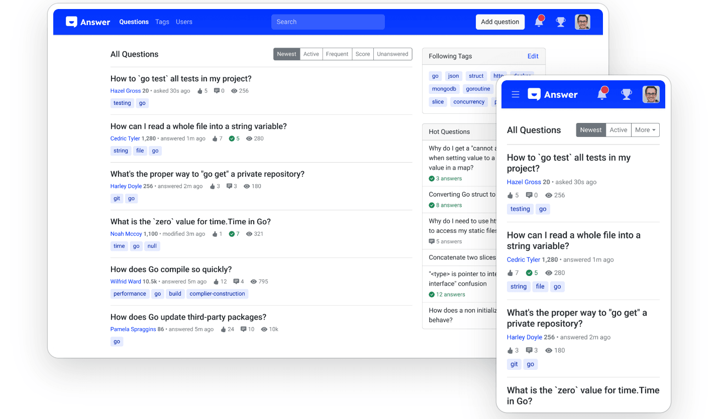 Apache Answer software screenshot