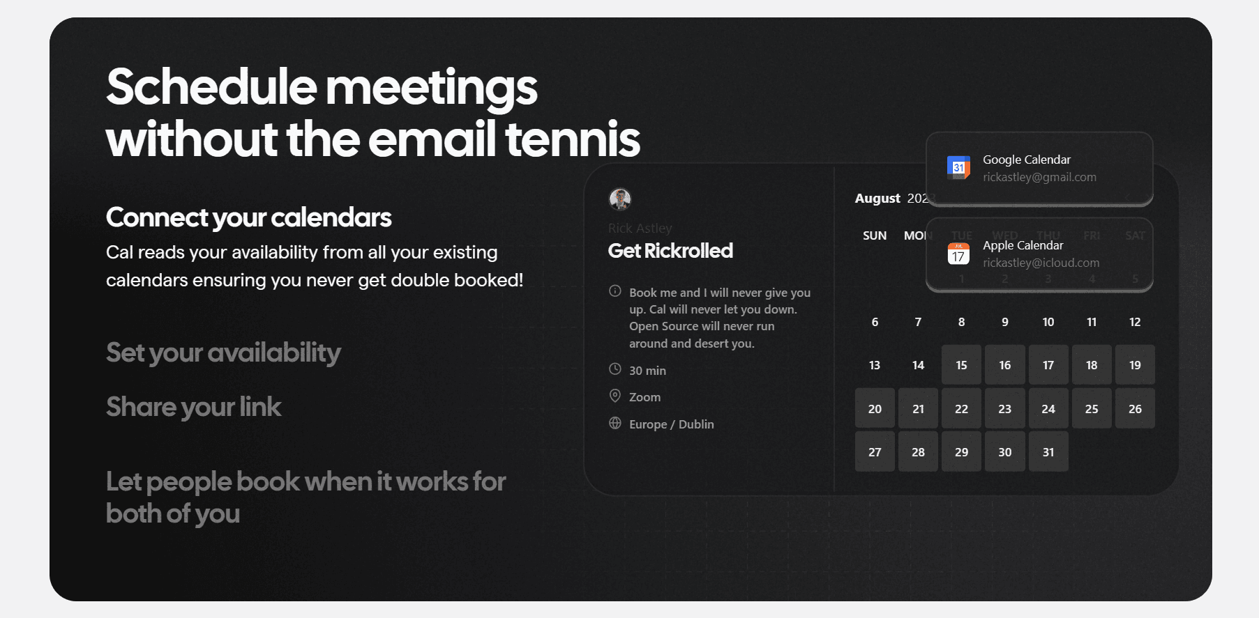 Cal dashboard screenshot