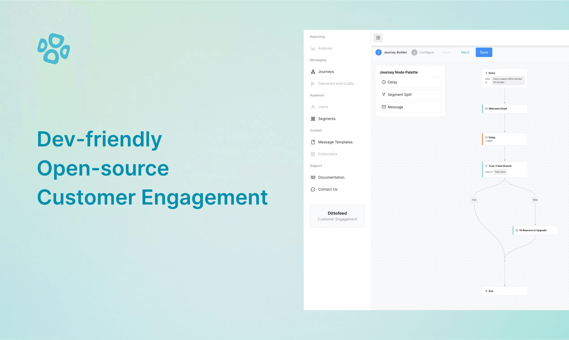 Dittofeed dashboard screenshot