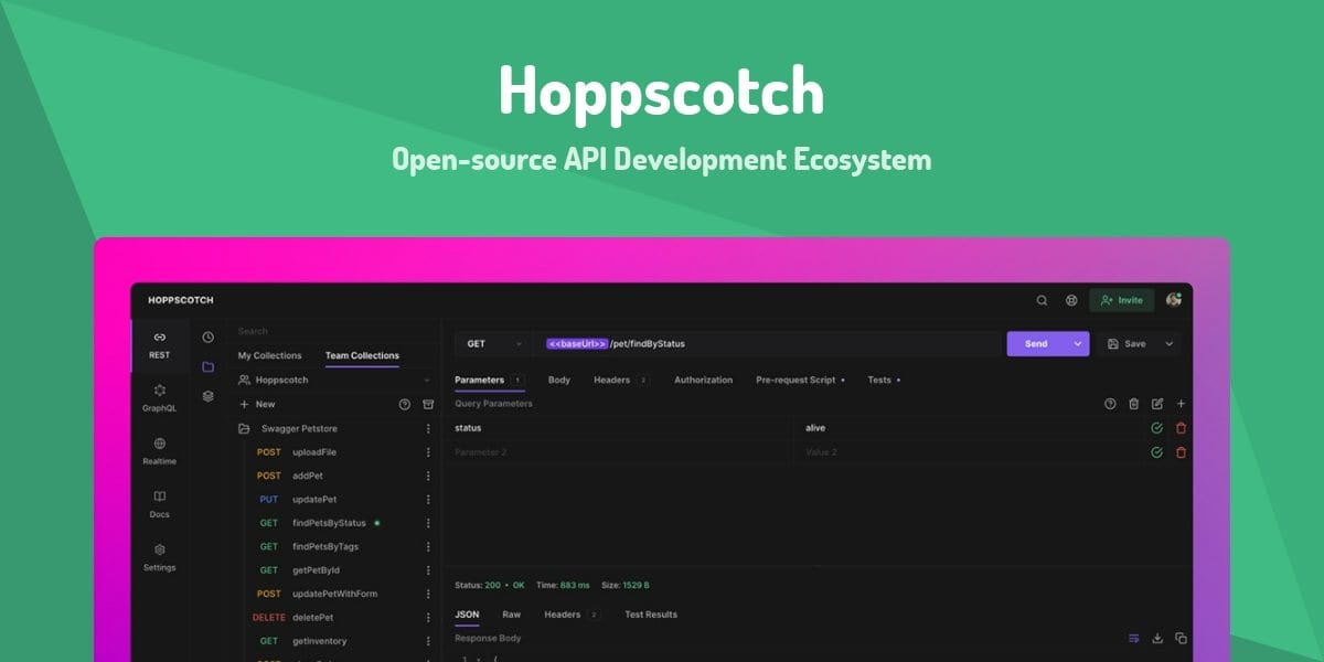 Hoppscotch dashboard screenshot