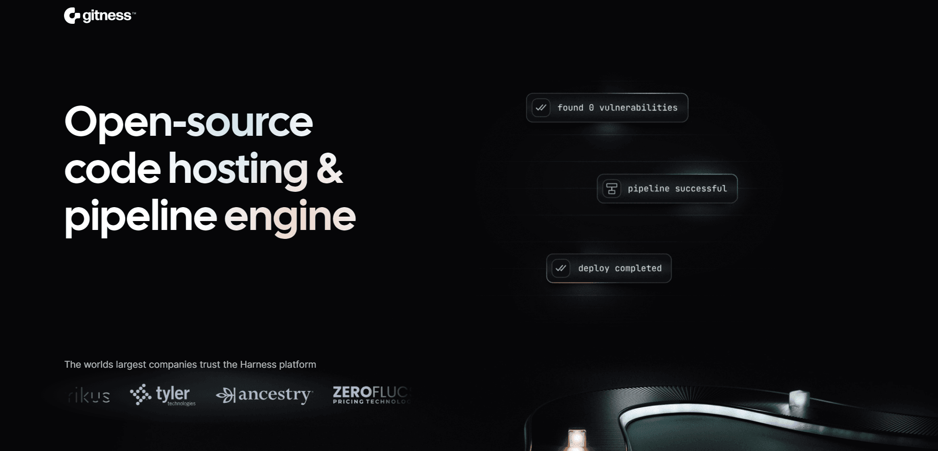 Gitness dashboard screenshot