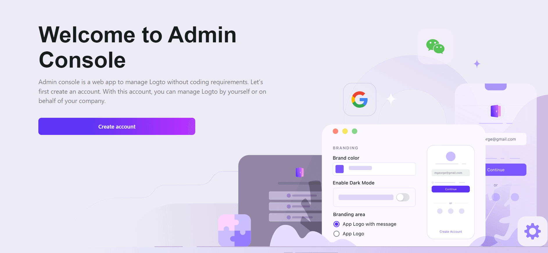 Logto dashboard screenshot