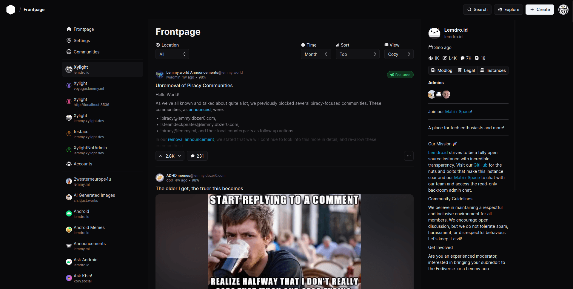Photon dashboard screenshot