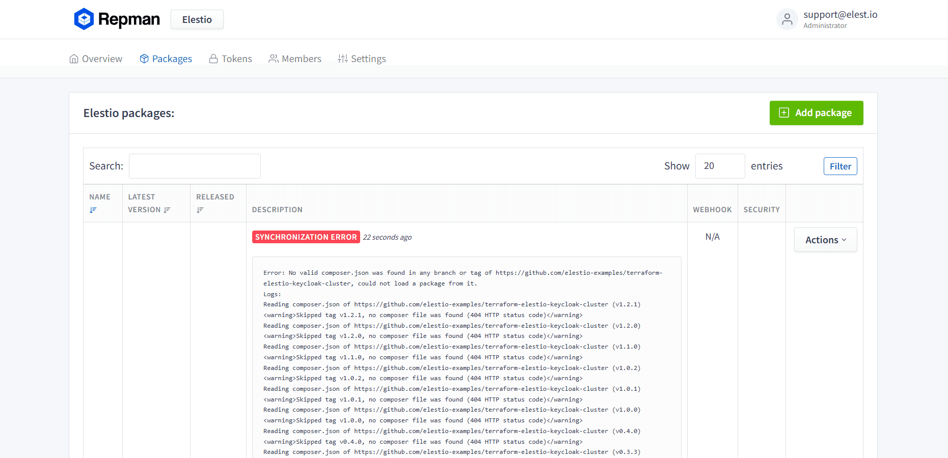 Repman software screenshot