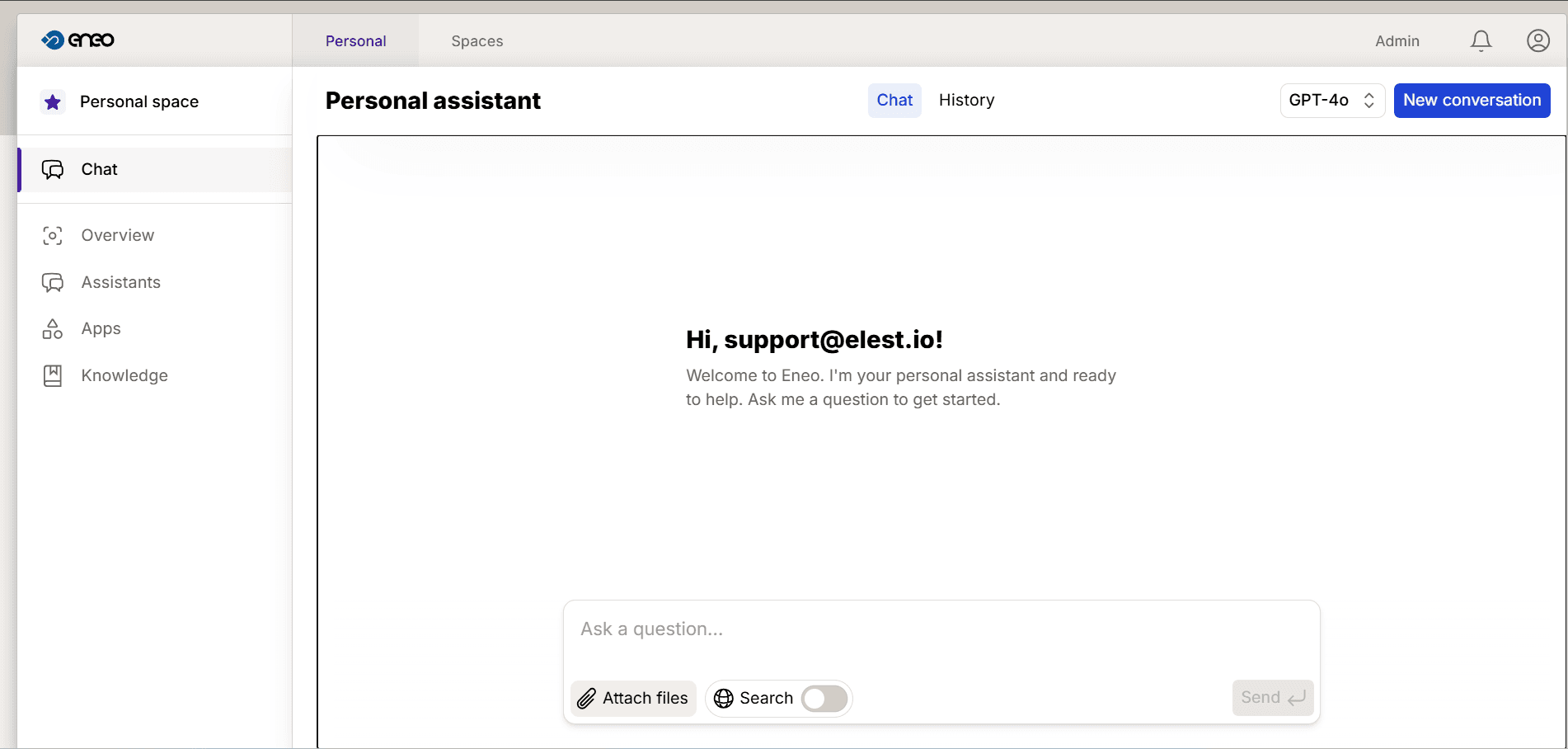 Eneo dashboard screenshot