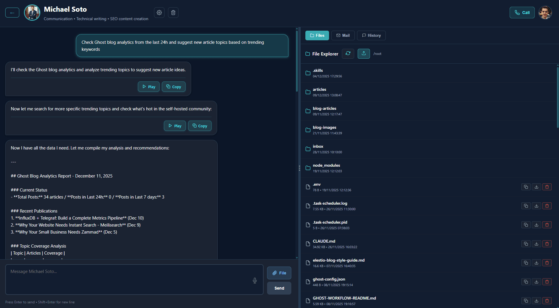 GetATeam dashboard screenshot