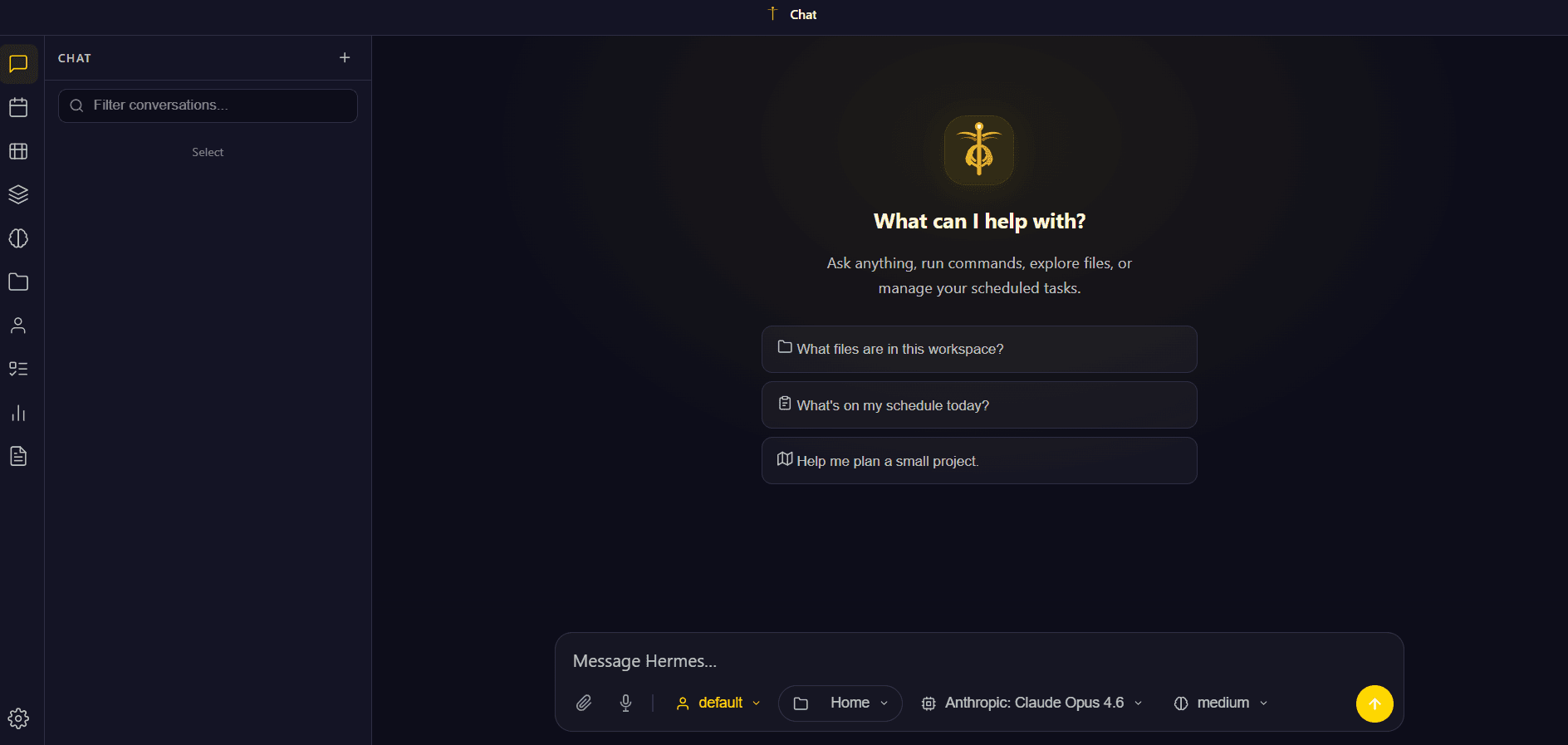 Hermes dashboard screenshot
