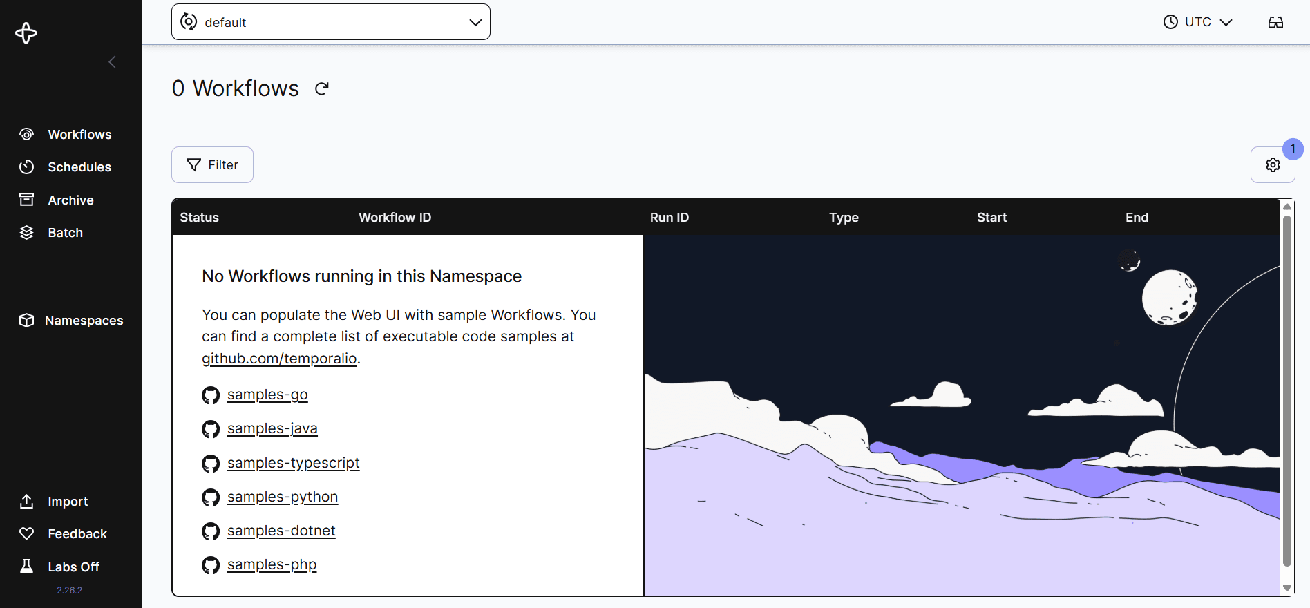 Temporal dashboard screenshot