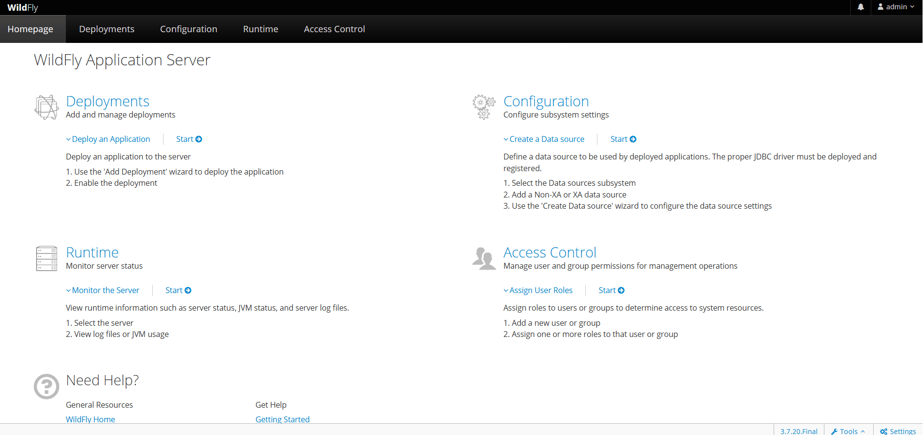 WildFly software screenshot