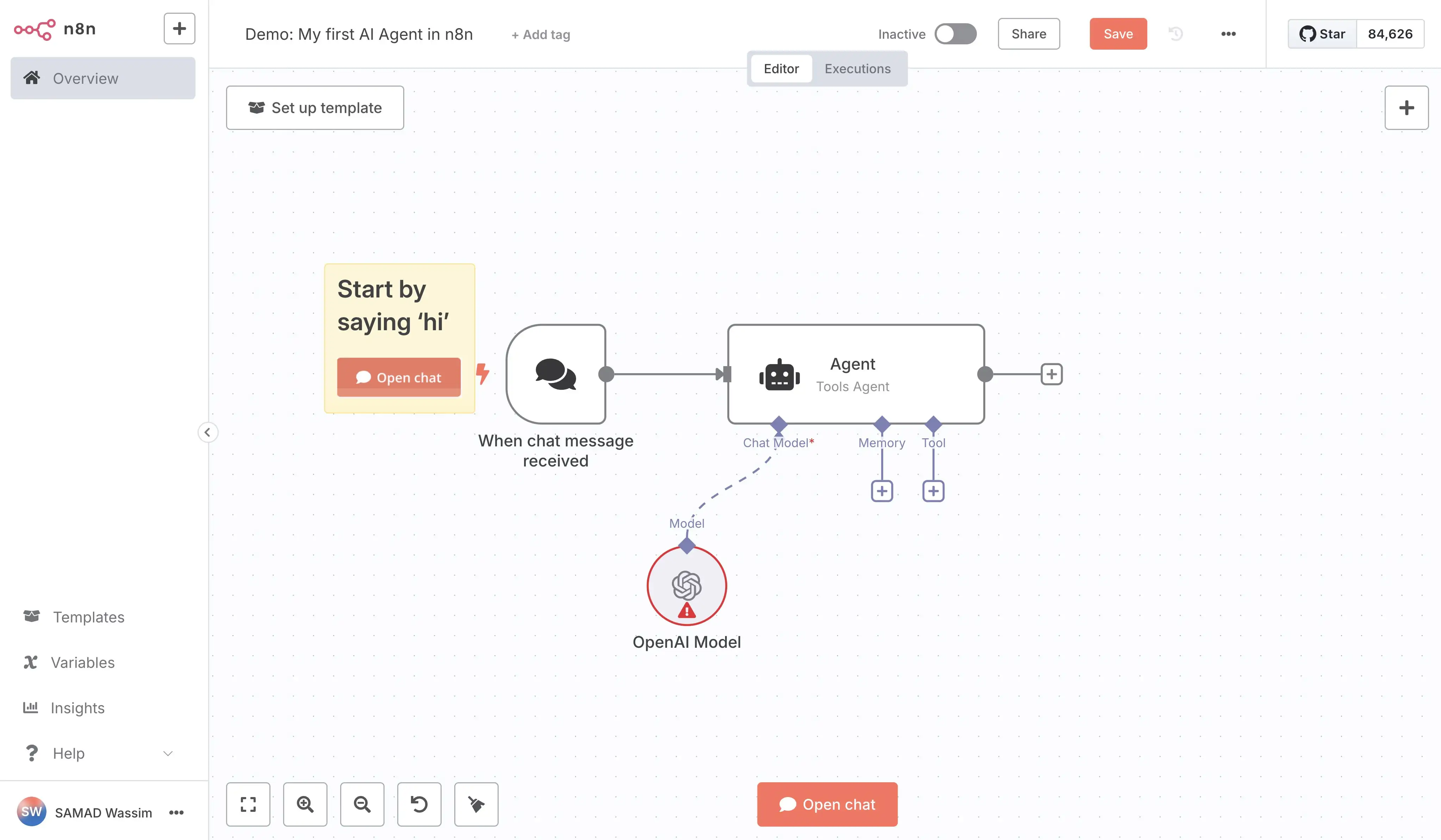 n8n ai powered whatsapp chatbot template