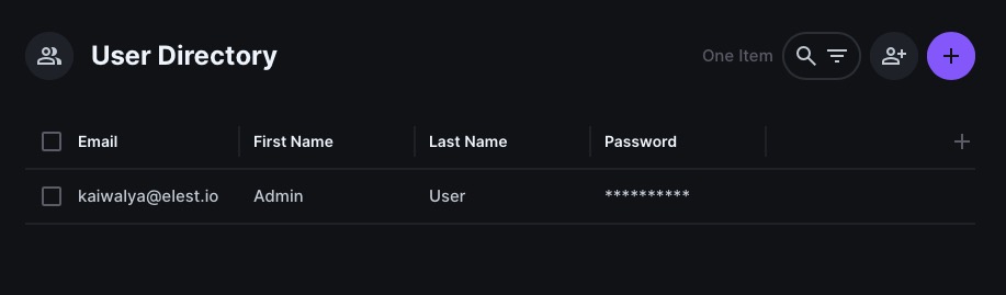 AgencyOS Users screen