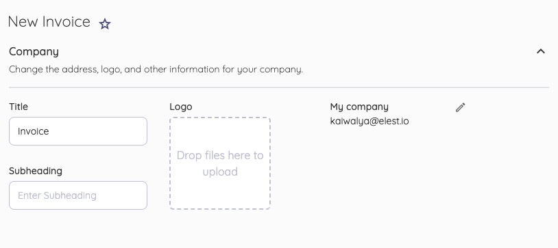 Akaunting Invoice screen
