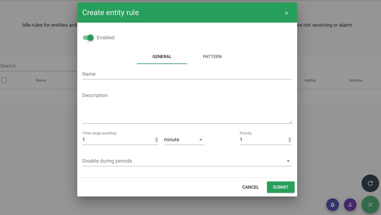 Canopsis Entity rule screen