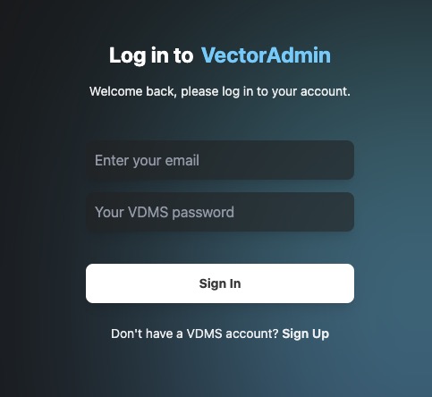 ChromaDB Sign In screen