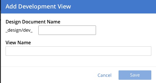 Couchbase creating views screen