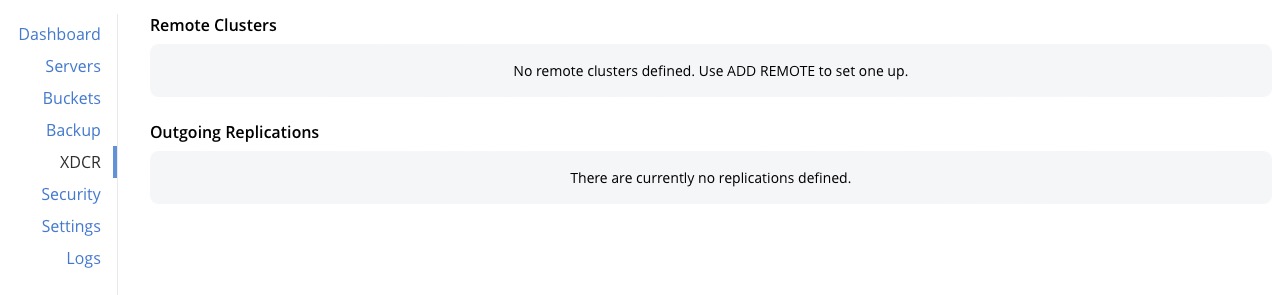 Couchbase xdcr screen