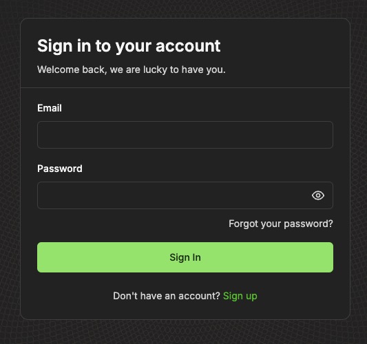 Documenso Sign In screen