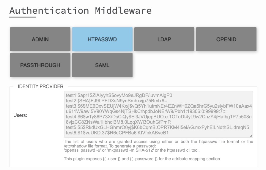 Filestash Authentication screen
