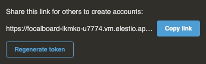 Focalboard Invite screen