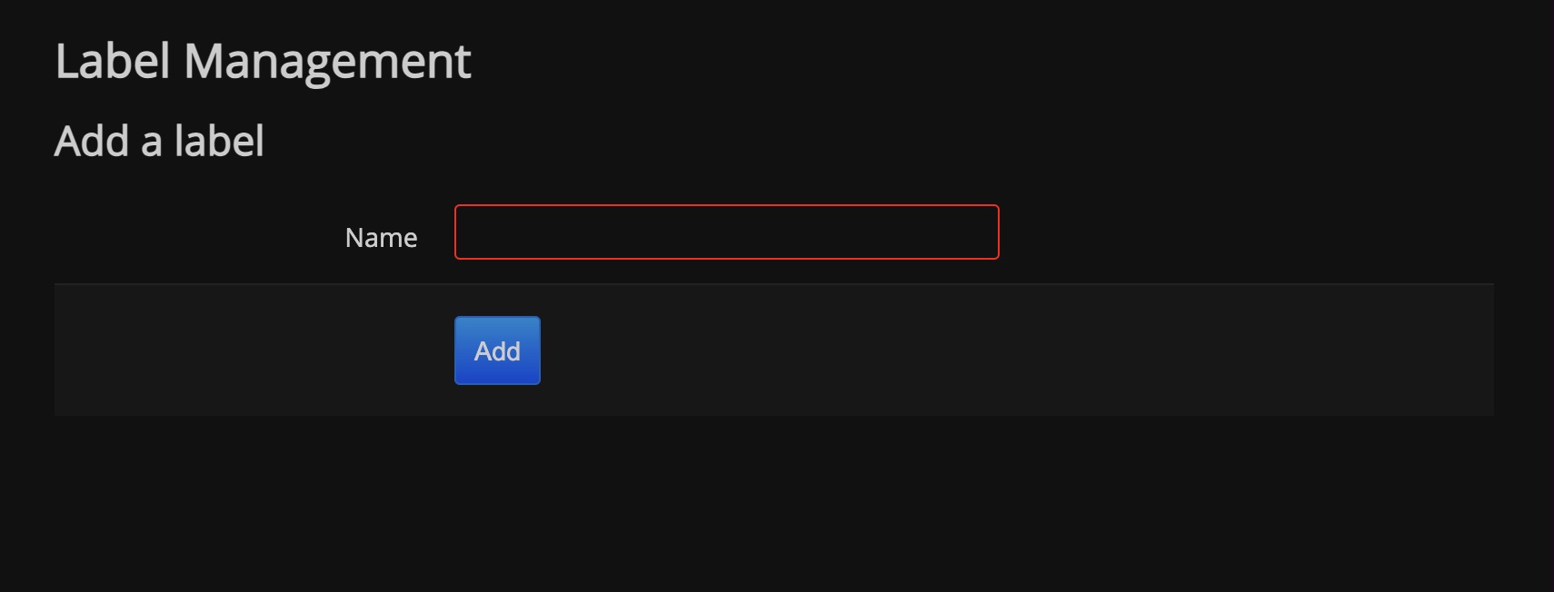 FreshRSS Label screen