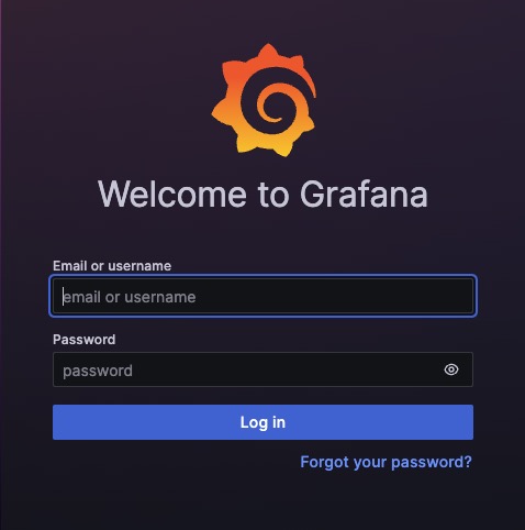 Grafana Login screen