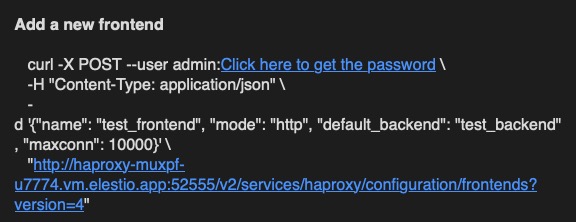 HAProxy server screen