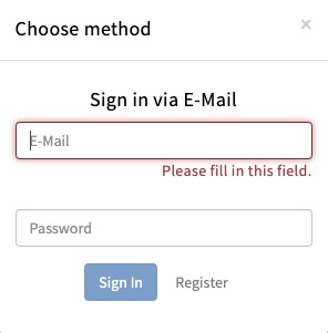 HedgeDoc sign in screen