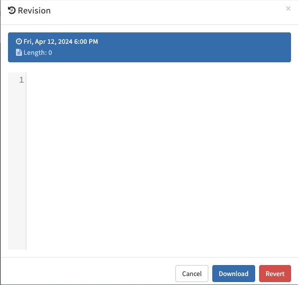 HedgeDoc revision screen
