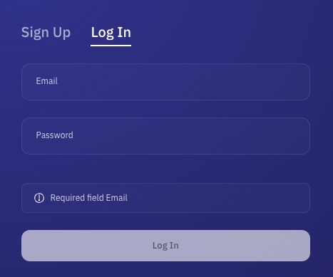 Huly Login screen