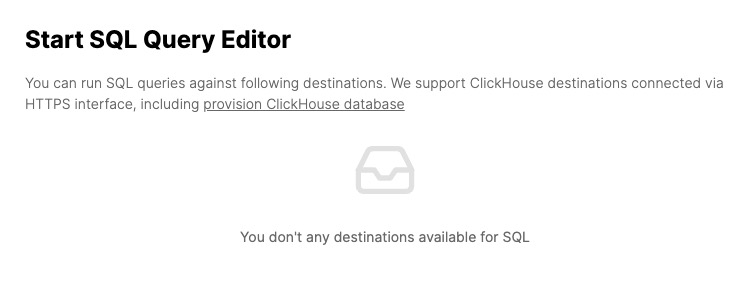 Jitsu SQL Query Editor screen