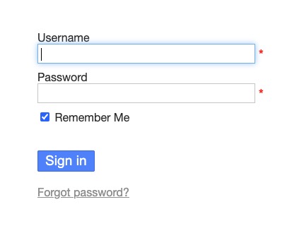 Kanboard Sign In screen