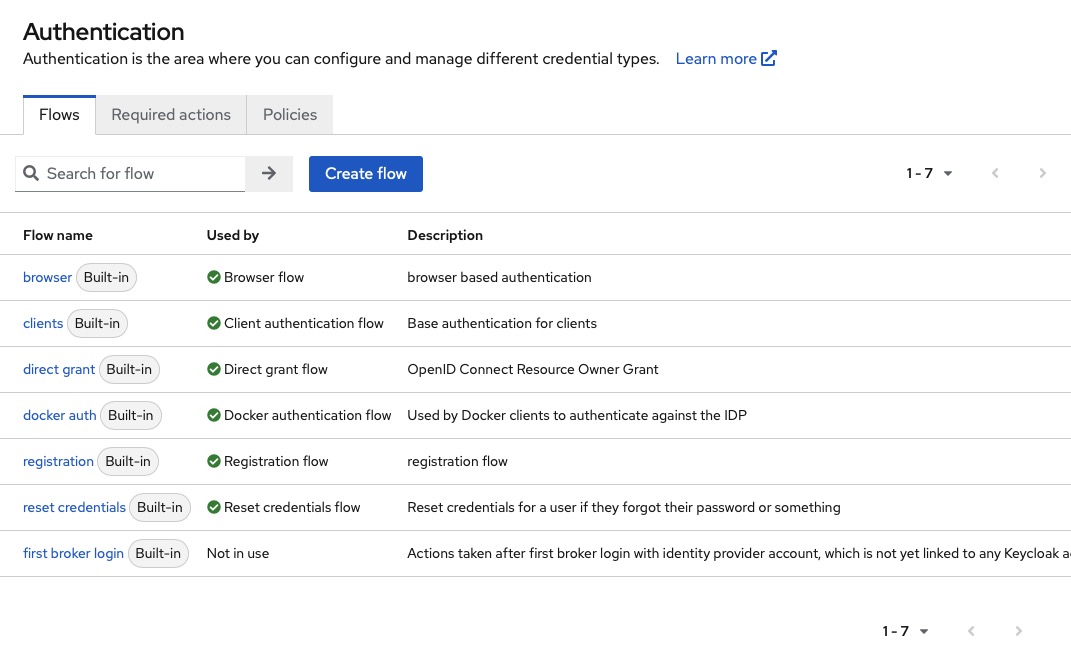 Keycloak authentication