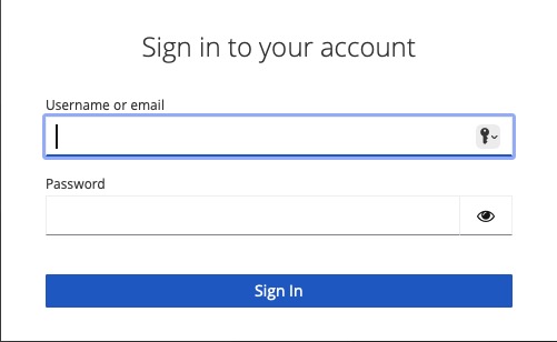 Keycloak Sign In screen