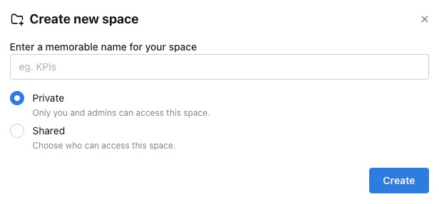 Lightdash Space screen