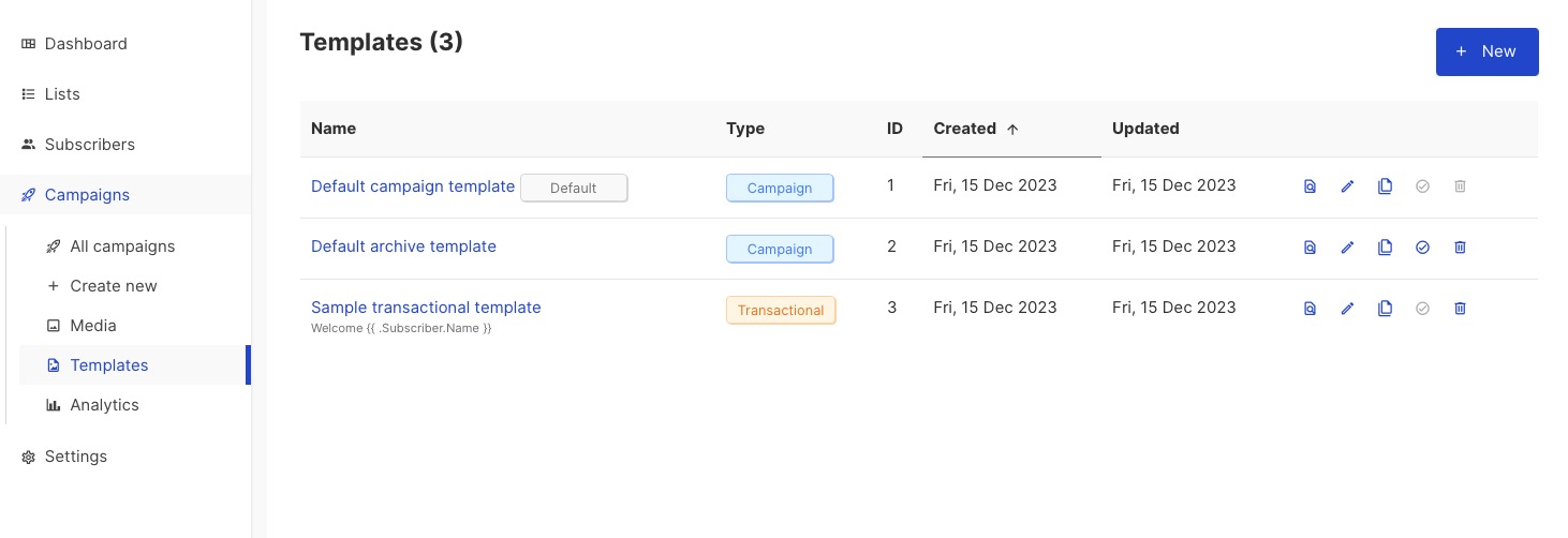 Listmonk campaign templates