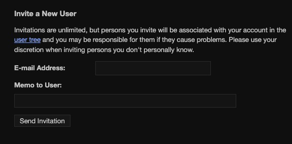 Lobsters user screen