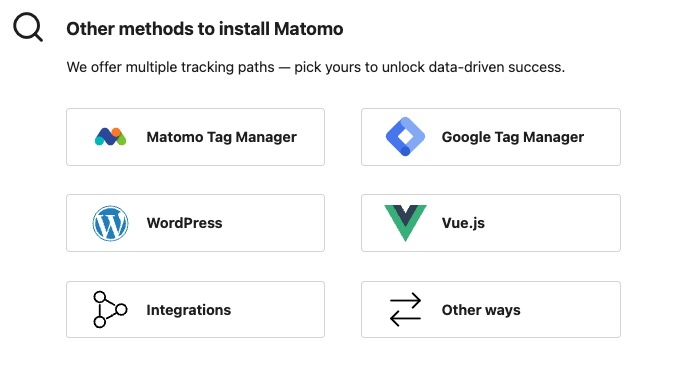 Matomo Method to Install Screen