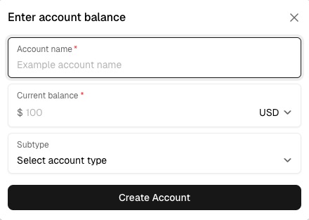 Maybe Creating Account screen