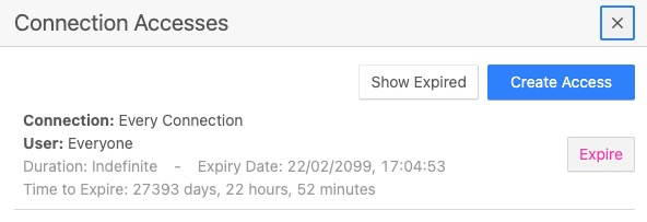 MSSQL Connection Access Screen