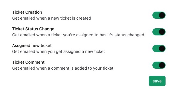 Peppermint Notification screen