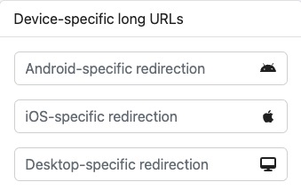 Shlink device-specific long urls screen