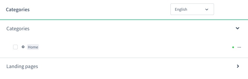 Shopware categories screen