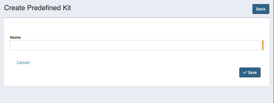 Snipe-IT Create Predefined Kits Screen