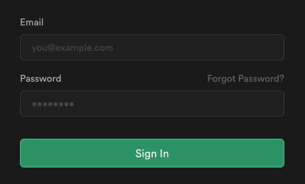Supabase login screen